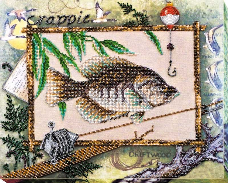 Foto Main Bead Embroidery Kit on Canvas  Abris Art AB-592 Successful fishing