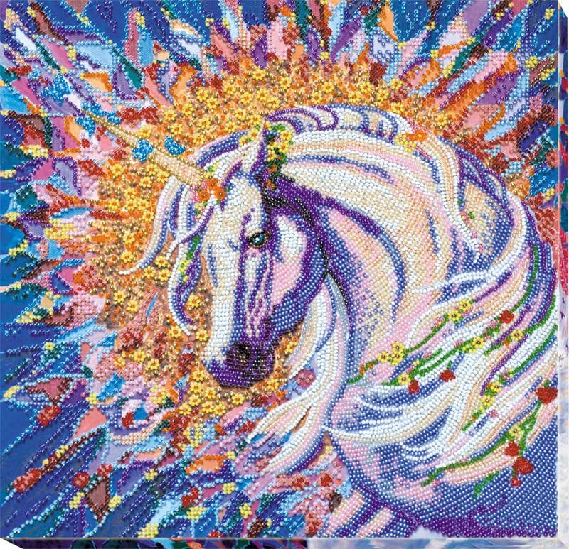 Foto Main Bead Embroidery Kit on Canvas  Abris Art AB-642 Herald of happiness