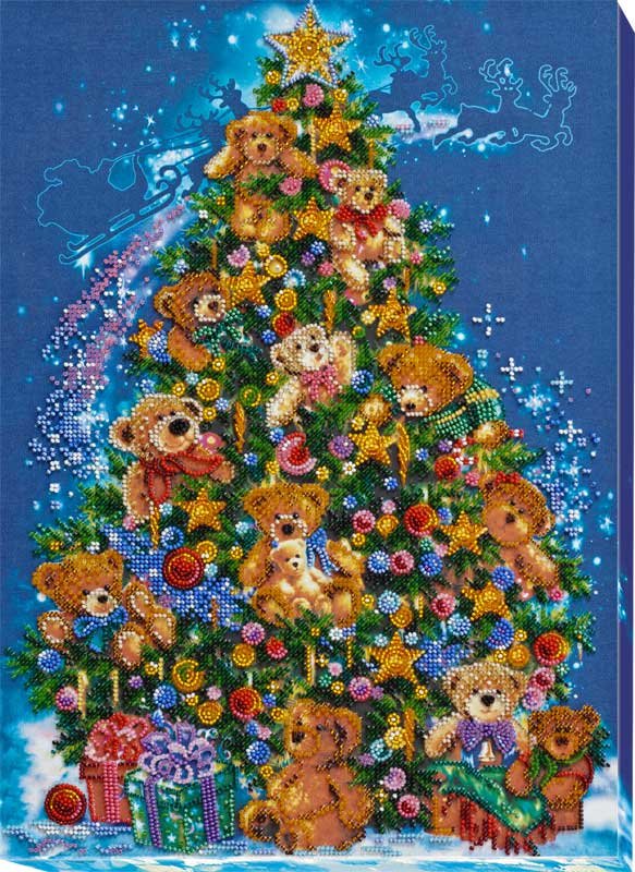 Foto Main Bead Embroidery Kit on Canvas  Abris Art AB-644 Miracle Christmas Tree