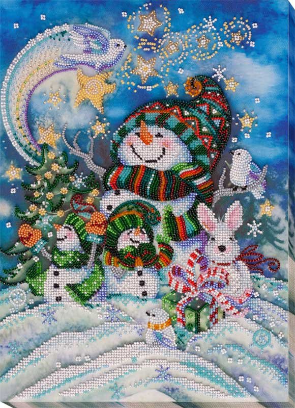 Foto Main Bead Embroidery Kit on Canvas  Abris Art AB-650 New year's night