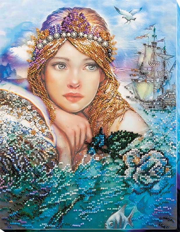Foto Main Bead Embroidery Kit on Canvas  Abris Art AB-667 Mermaid
