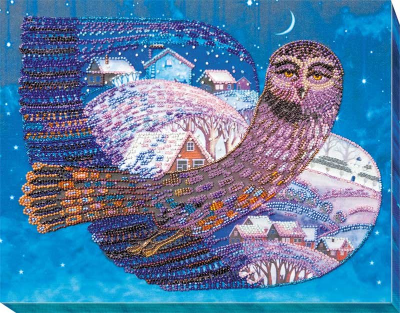Foto Main Bead Embroidery Kit on Canvas  Abris Art AB-669 On the wings of the night