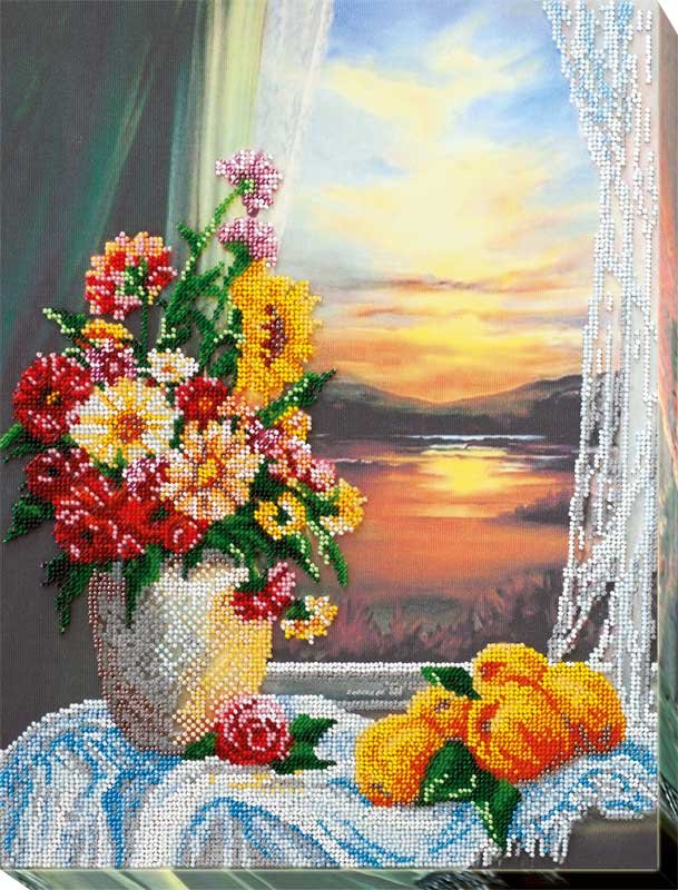 Foto Main Bead Embroidery Kit on Canvas  Abris Art AB-703 Still life with quince