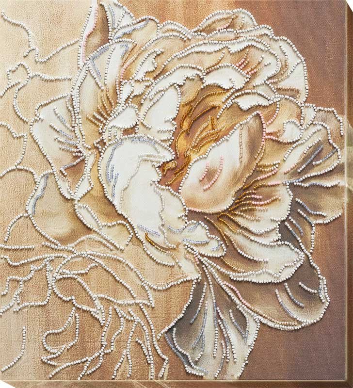 Foto Main Bead Embroidery Kit on Canvas  Abris Art AB-750 Peony
