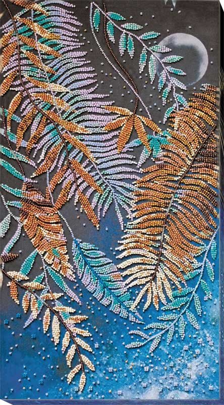 Foto Main Bead Embroidery Kit on Canvas  Abris Art AB-777 Tropical night
