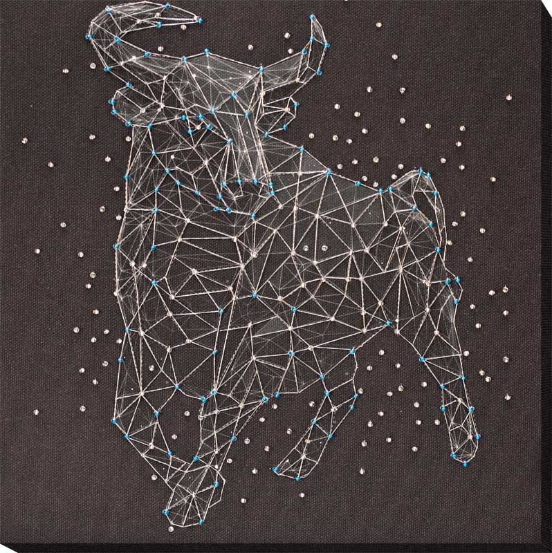 Foto Main Bead Embroidery Kit on Canvas  Abris Art AB-781 Constellation Taurus