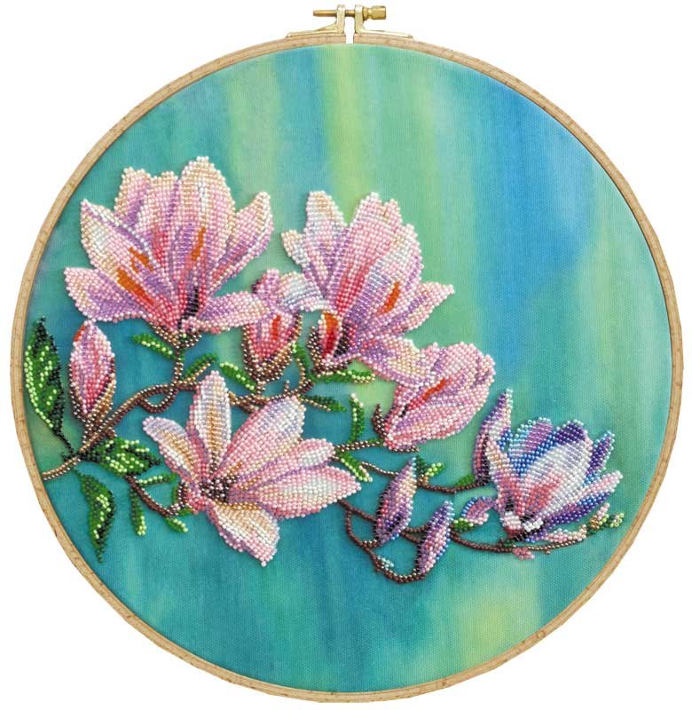 Foto Main Bead Embroidery Kit on Canvas  Abris Art AB-806 Magnolias bloom