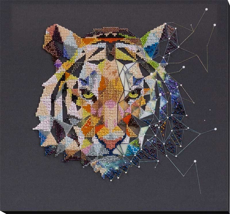 Foto Main Bead Embroidery Kit on Canvas  Abris Art AB-834 The constellation Tiger