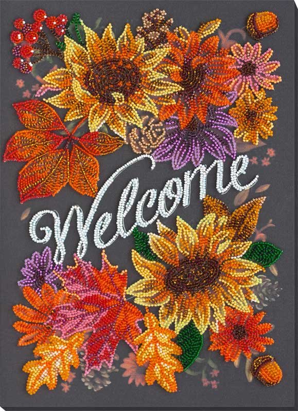 Foto Main Bead Embroidery Kit on Canvas  Abris Art AB-836 Welcoming autumn