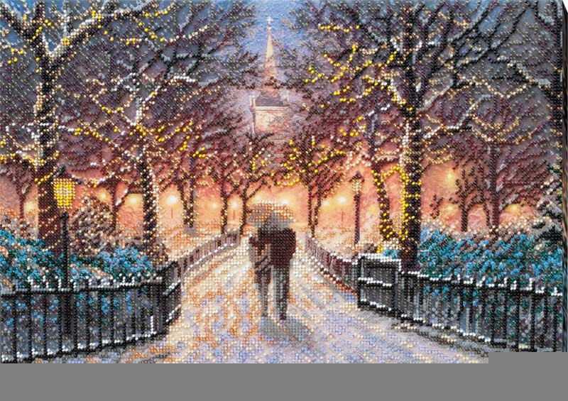 Foto Main Bead Embroidery Kit on Canvas  Abris Art AB-846 Winter date