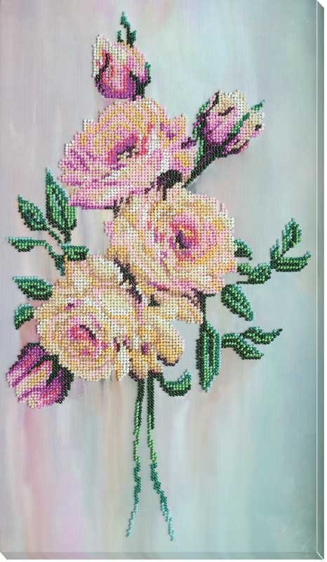 Foto Main Bead Embroidery Kit on Canvas  Abris Art AB-889 Gentle roses