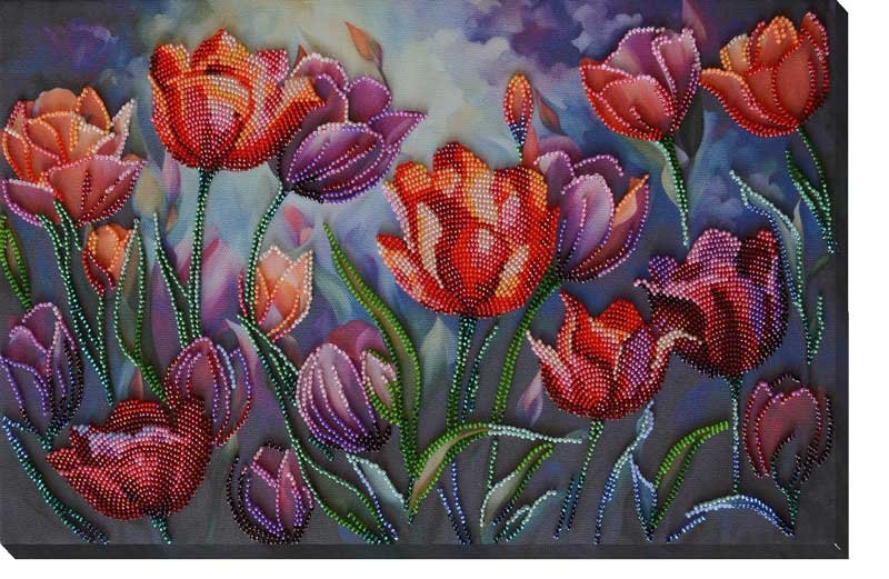 Foto Main Bead Embroidery Kit on Canvas  Abris Art AB-920 Favorite palette