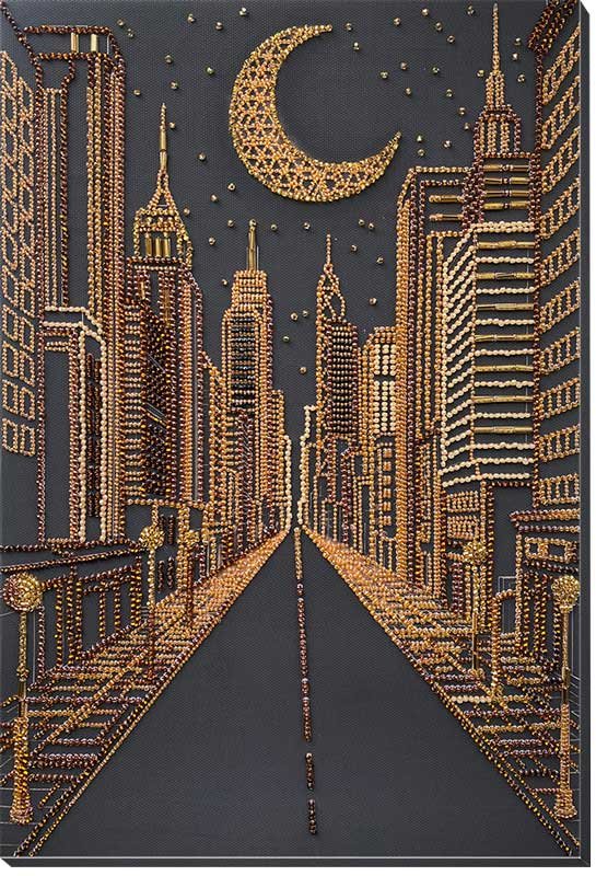 Фото Набір для вишивання бісером на полотні Абріс Арт АВ-971 Місто мрій