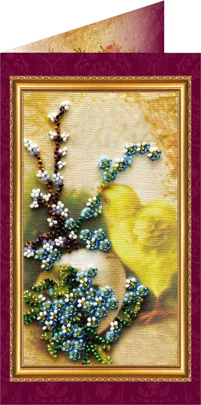Photo Bead embroidery kit postcard Abris Art AO-001 Easter card-1