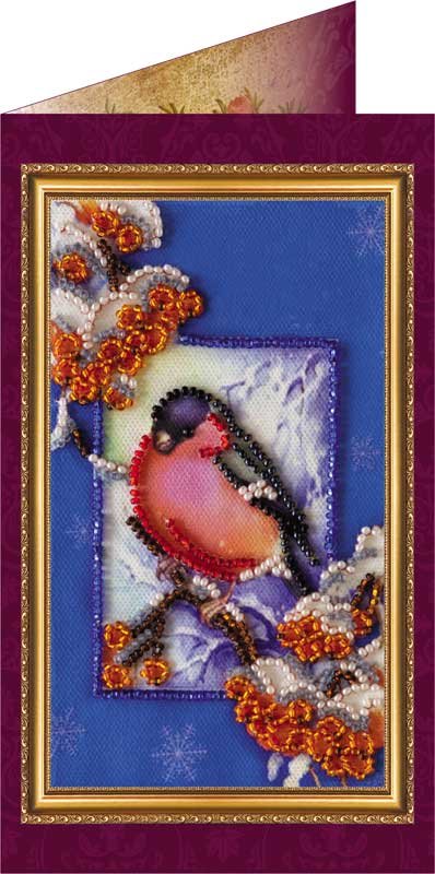Фото Набор для вышивки бисером открытка Абрис Арт АО-022 С Новым годом-1