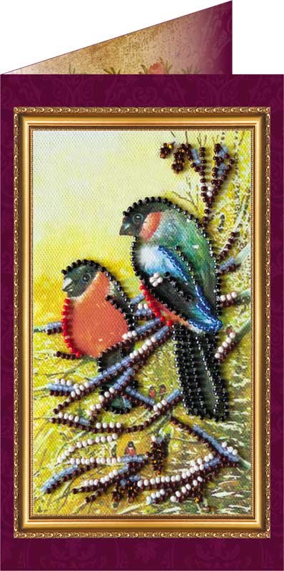 Photo Bead embroidery kit postcard Abris Art AO-025 Happy New Year 2