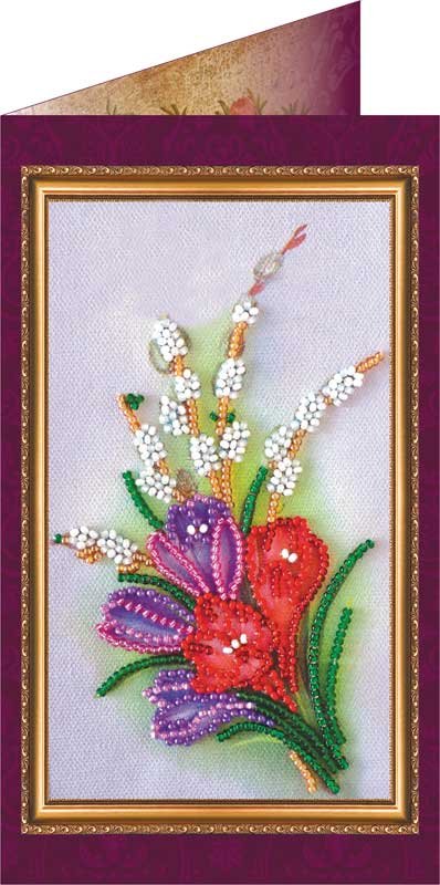 Photo Bead embroidery kit postcard Abris Art AO-054 Congratulations-9