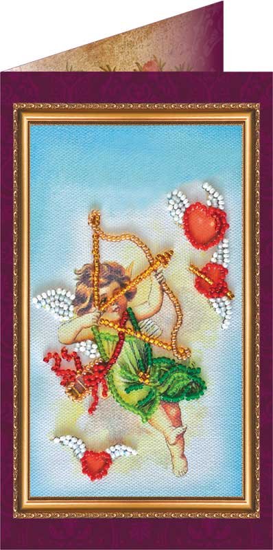 Photo Bead embroidery kit postcard Abris Art AO-055 Happy Valentine's Day-1