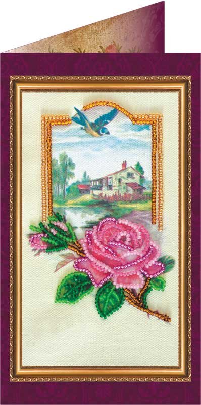 Photo Bead embroidery kit postcard Abris Art AO-056 Congratulations-10