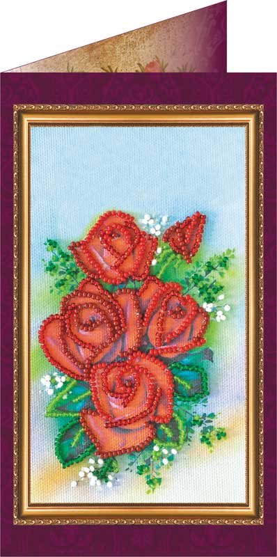 Photo Bead embroidery kit postcard Abris Art AO-059 Congratulations-12