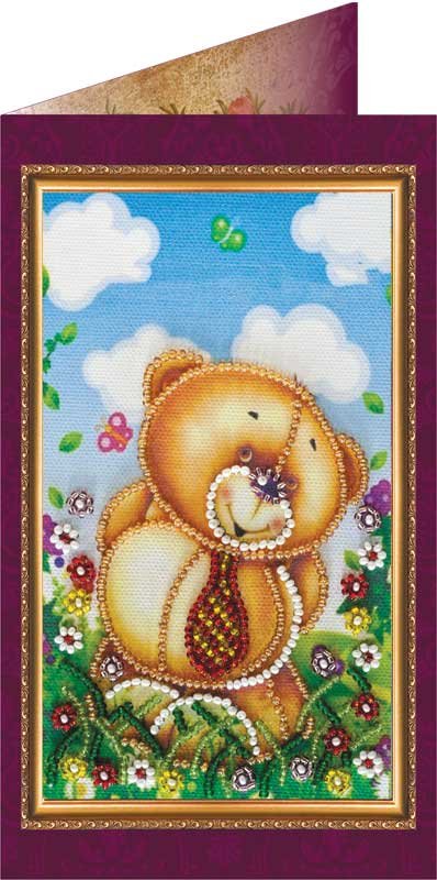 Photo Bead embroidery kit postcard Abris Art AO-079 To beloved father-1