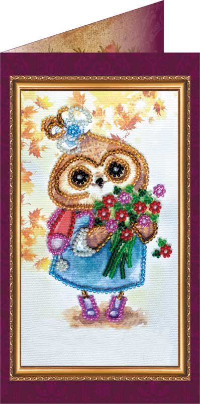 Photo Bead embroidery kit postcard Abris Art AO-093 Happy Knowledge Day-3