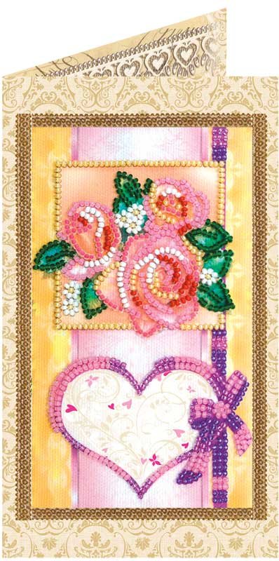 Photo Bead embroidery kit postcard Abris Art AO-122 With Love-4