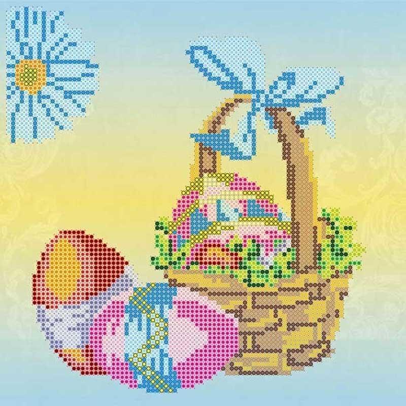 Photo Pattern for beading Abris Art AC-026 Easter basket
