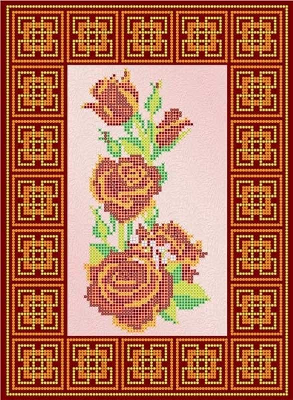 Photo Pattern for beading Abris Art AC-109 Red Rose