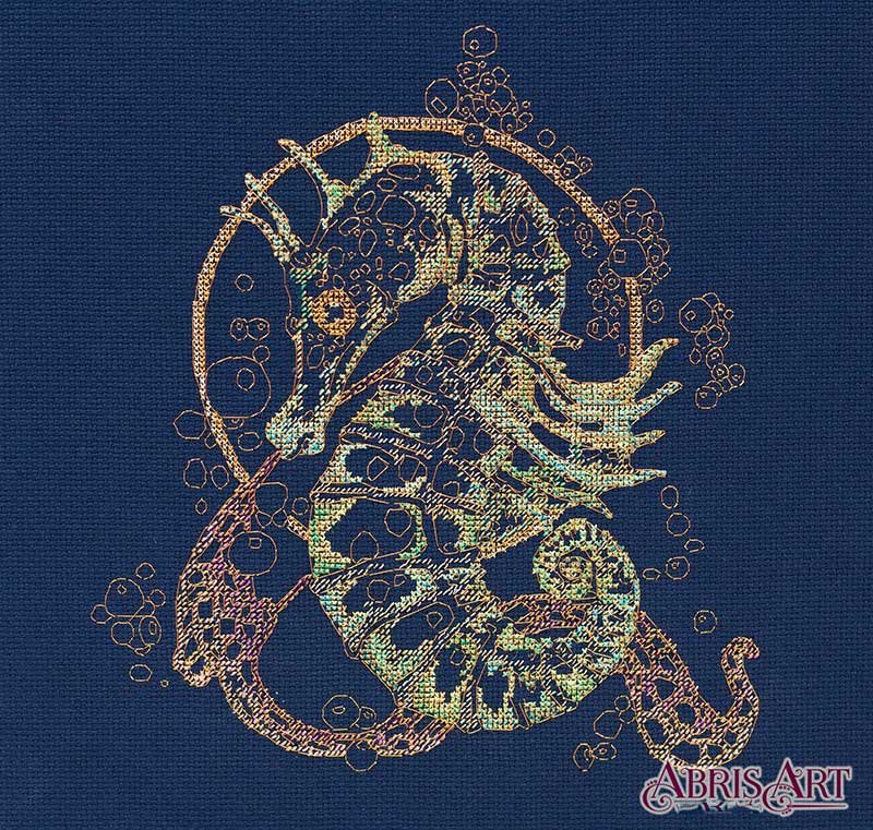 Photo Cross stitch kit Abris Art AH-071 Sea Horse