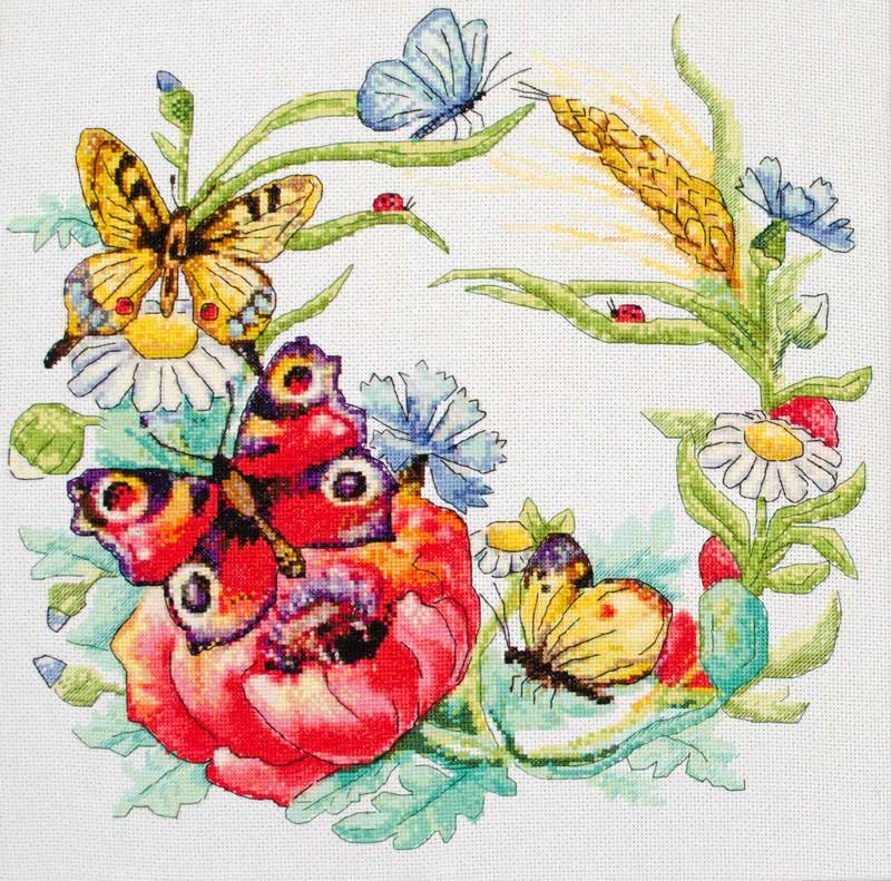 Photo Cross stitch kit Abris Art AH-169 Summer wreath