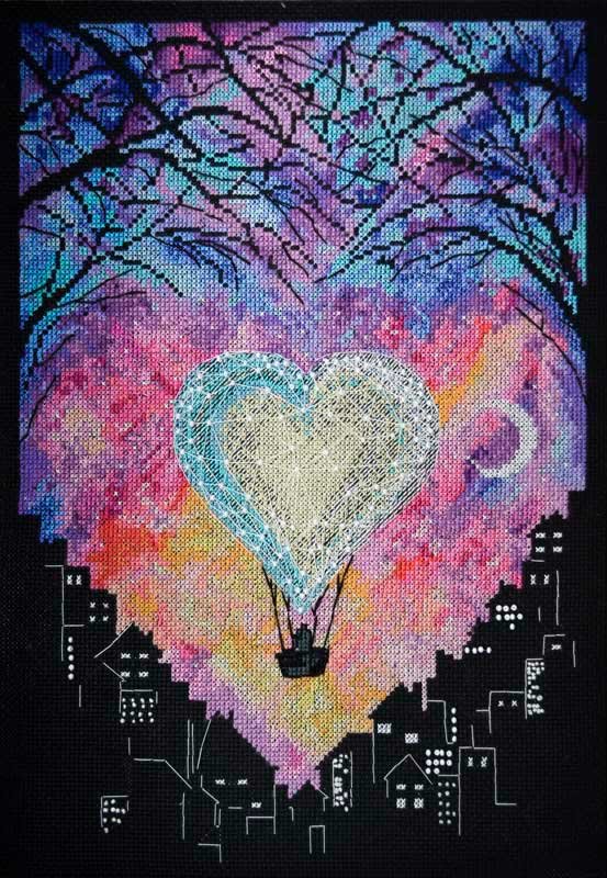 Photo Cross stitch kit Abris Art AH-174 Love is in the sky