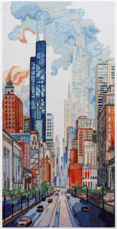 Photo Cross stitch kit Abris Art AH-219 Big city life