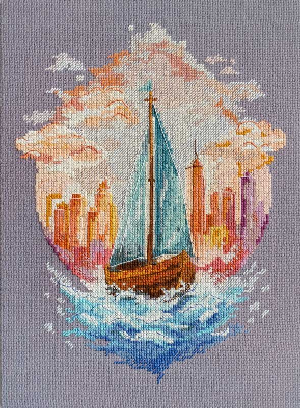 Photo Cross stitch kit Abris Art AH-231 On the waves of adventure