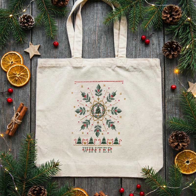 Фото Набір для вишивки хрестиком шопера Абріс Арт АНВ-007 Зима кличе