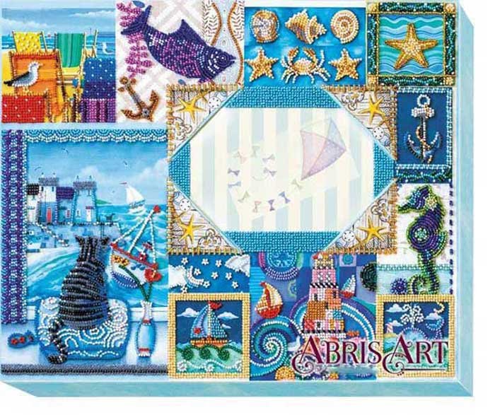 Foto The kit a bead stiching photo frame Abris Art AP-002 Song of the sea