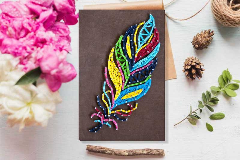 Photo 2 String Art Pictures Abris Art ABC-026 Multicolored feather
