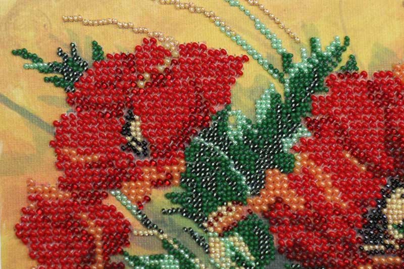 Foto 2 MICRObead embroidery kit Abris Art ABM-003 Vintage poppies