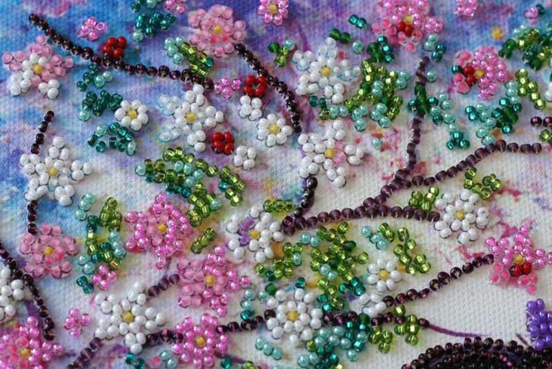 Photo 3 Mid-sized bead embroidery kit Abris Art AMB-022 Spring Guest