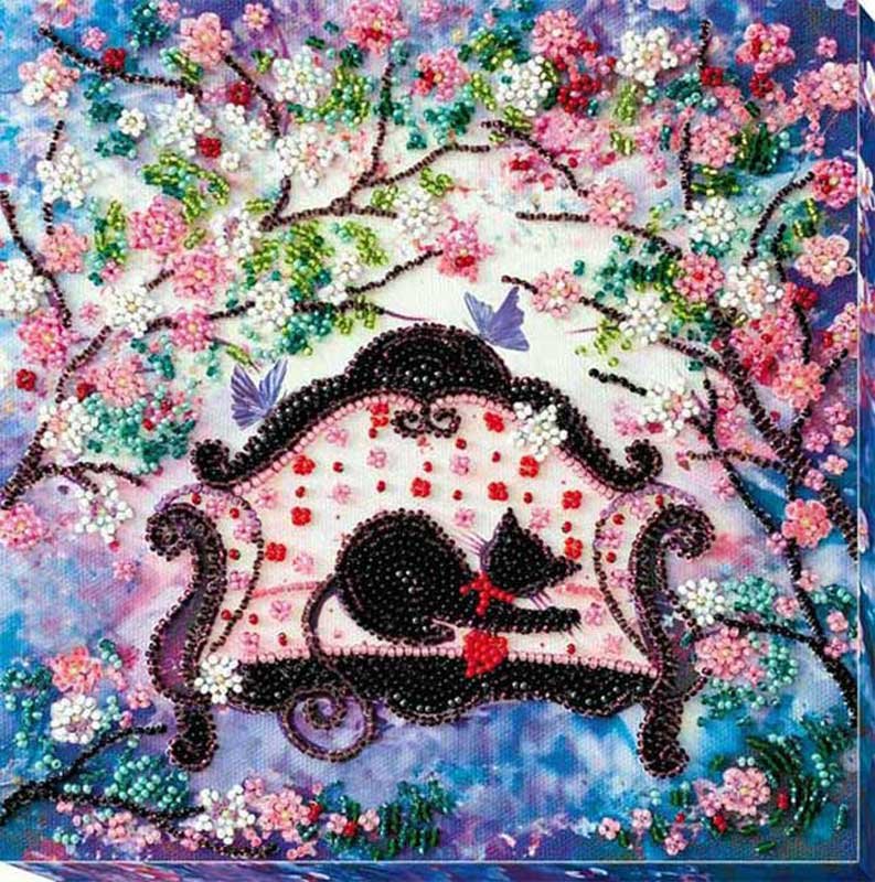 Photo Mid-sized bead embroidery kit Abris Art AMB-022 Spring Guest