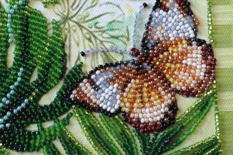 Photo 3 Mid-sized bead embroidery kit Abris Art AMB-028 Monstera