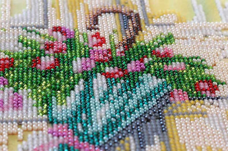 Фото 3 Набір-міді для вишивки бісером Абріс Арт АМВ-032 Парасолька і тюльпани