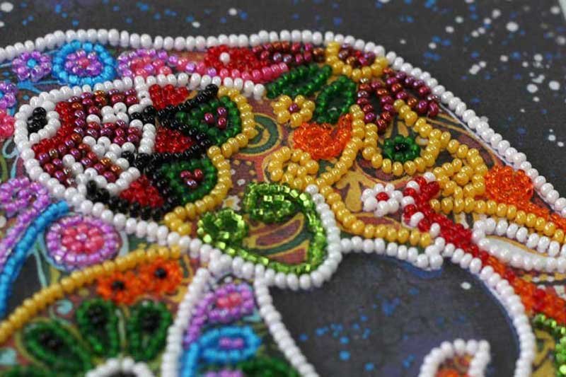 Photo 2 Mid-sized bead embroidery kit Abris Art AMB-046 Indian elephant