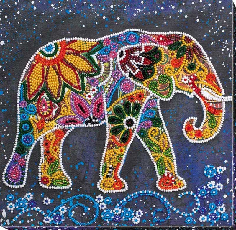 Фото Набор-миди для вышивки бисером Абрис Арт АМВ-046 Индийский слон