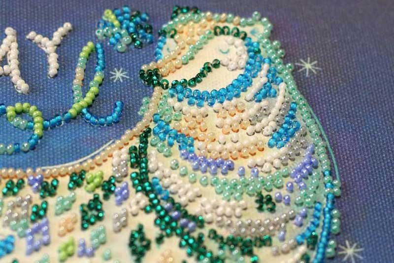 Photo 2 Mid-sized bead embroidery kit Abris Art AMB-051 Happy