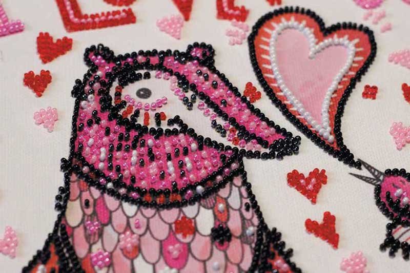 Photo 2 Mid-sized bead embroidery kit Abris Art AMB-056 Enamored