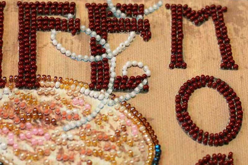 Photo 3 Mid-sized bead embroidery kit Abris Art AMB-057 Mocha