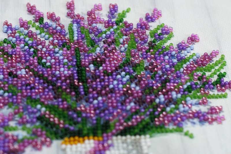 Photo 3 Mid-sized bead embroidery kit Abris Art AMB-059 Lavender scent