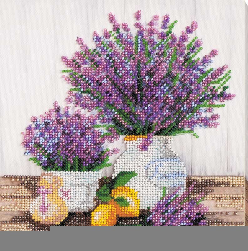 Photo Mid-sized bead embroidery kit Abris Art AMB-059 Lavender scent
