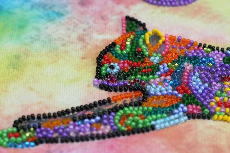 Photo 3 Mid-sized bead embroidery kit Abris Art AMB-060 Playful kitten